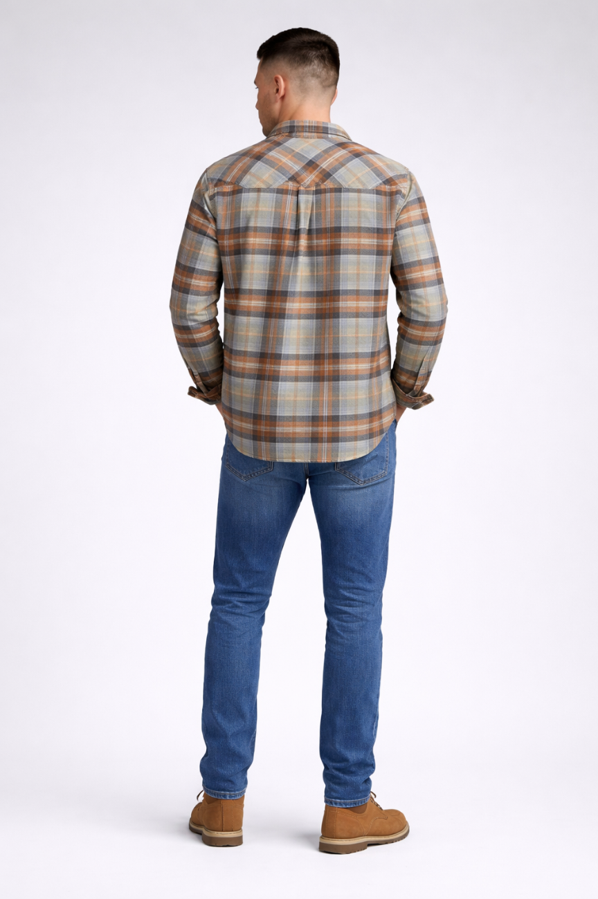 Amersfoort Men's Legendary Stretch Casual Flannel Shirt