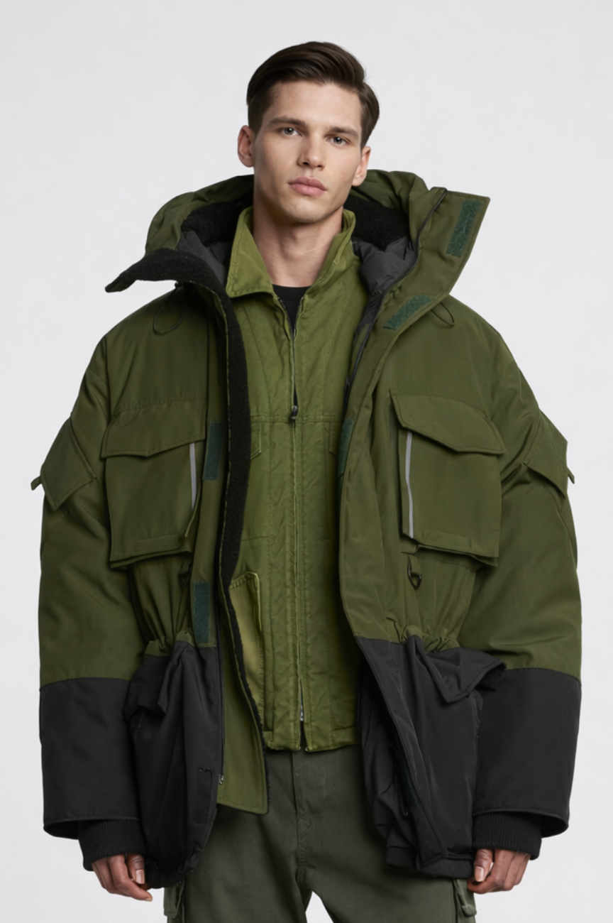 Anchorage Colour-blocking parka