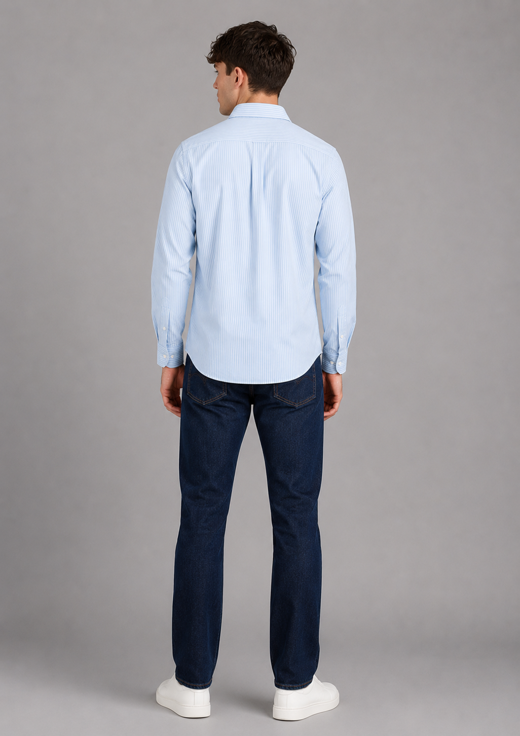 Andreas The Allday Shirt in Indigo Stripe