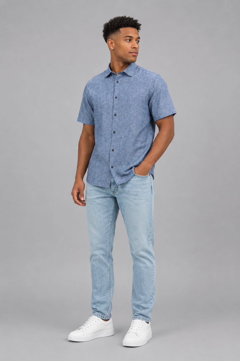 Ansel Linen Blend Short Sleeve Shirt