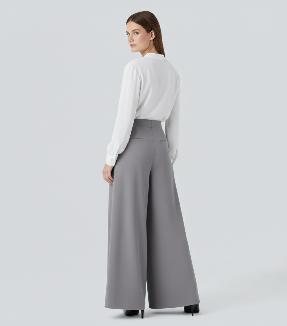 Arlowe Palazzo Wide Leg Work Pants