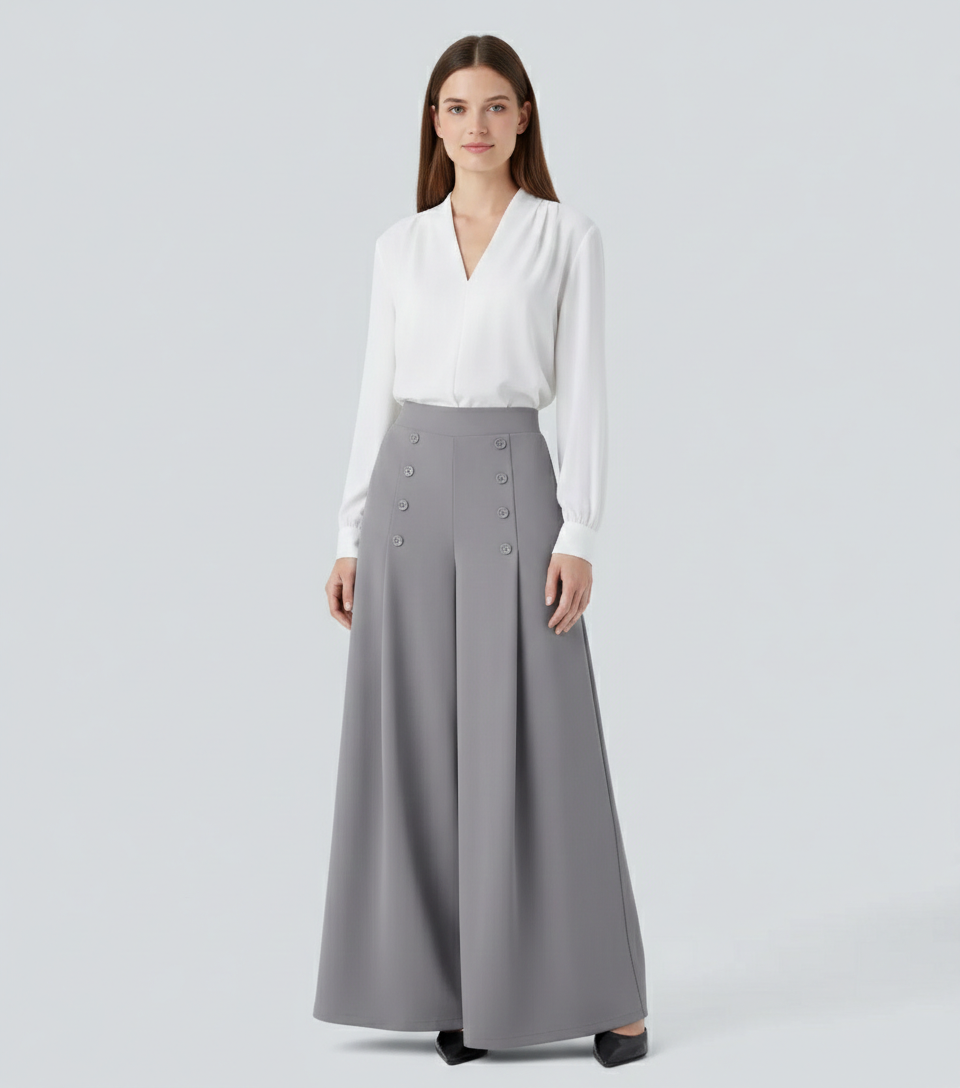 Arlowe Palazzo Wide Leg Work Pants