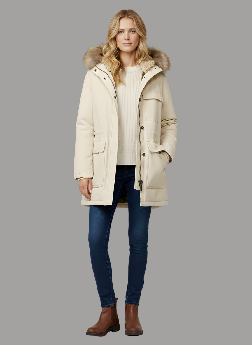 Budapest Faux Fur Lined Hood and Patch Pocket