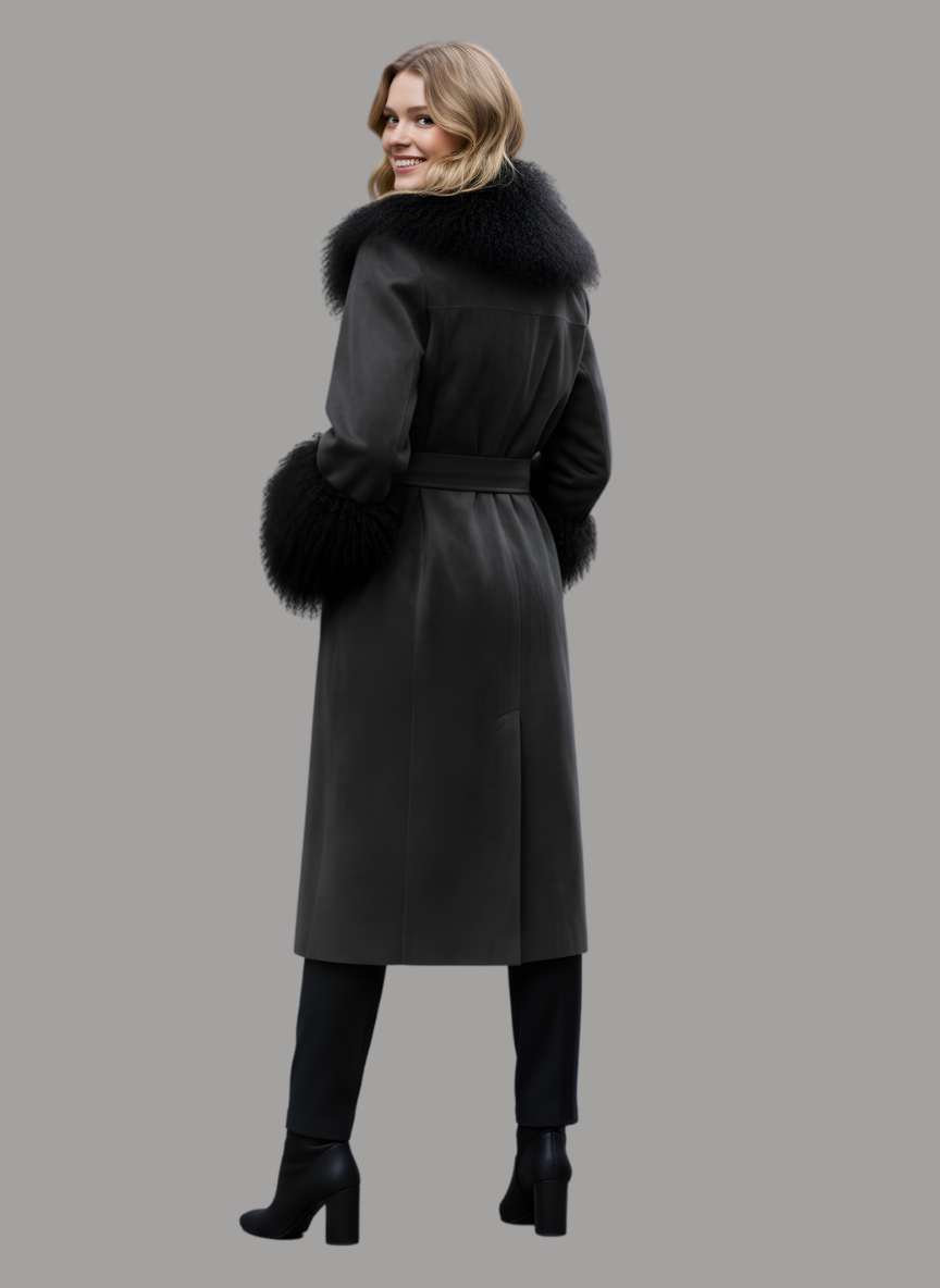Cairo Fur Trimmed Coat
