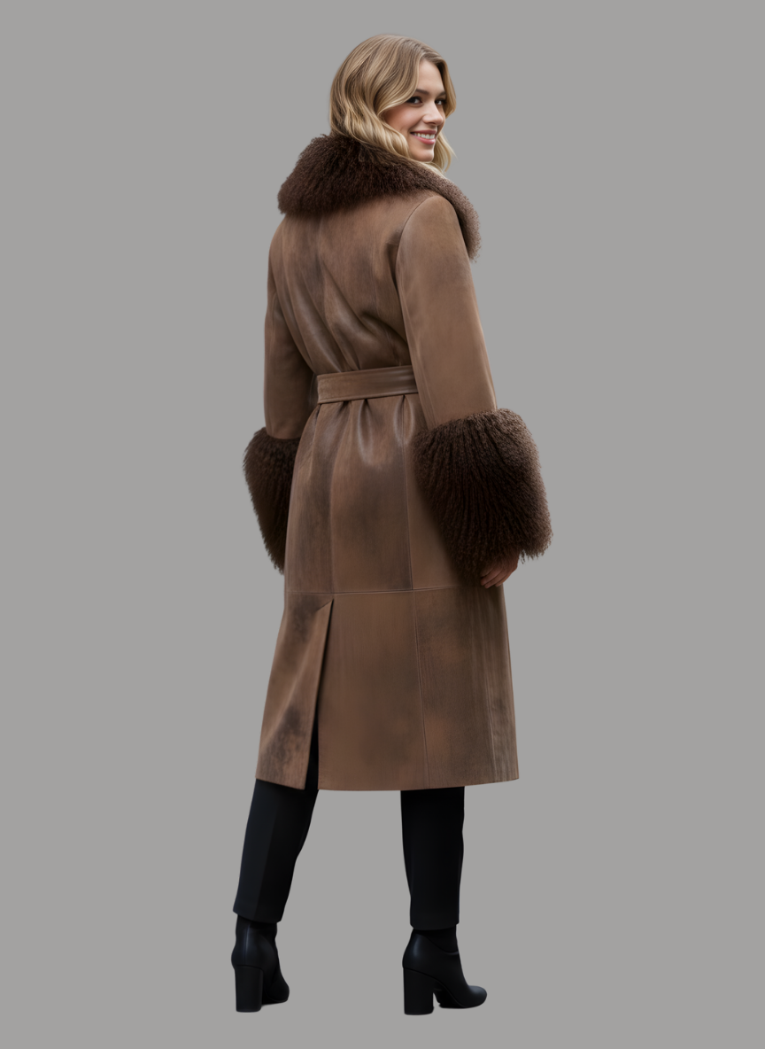 Cairo Fur Trimmed Coat