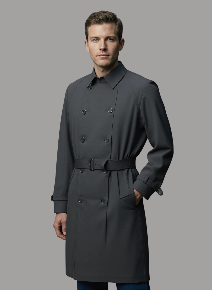 Caleb Belted Double Breasted Coat