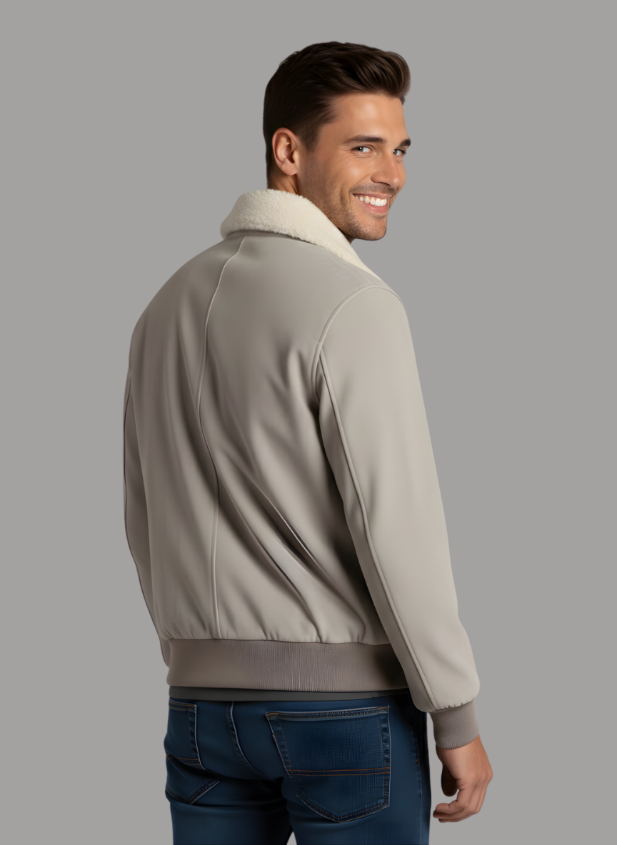 Coby Western Yoke Suede Bomber Jacket