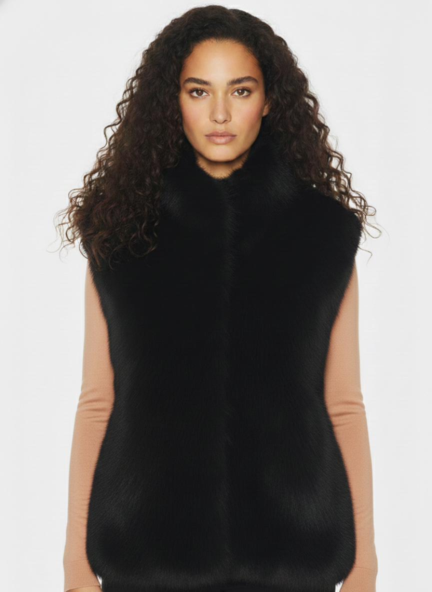 Corinth Straight-Cut Faux-Fur Vest