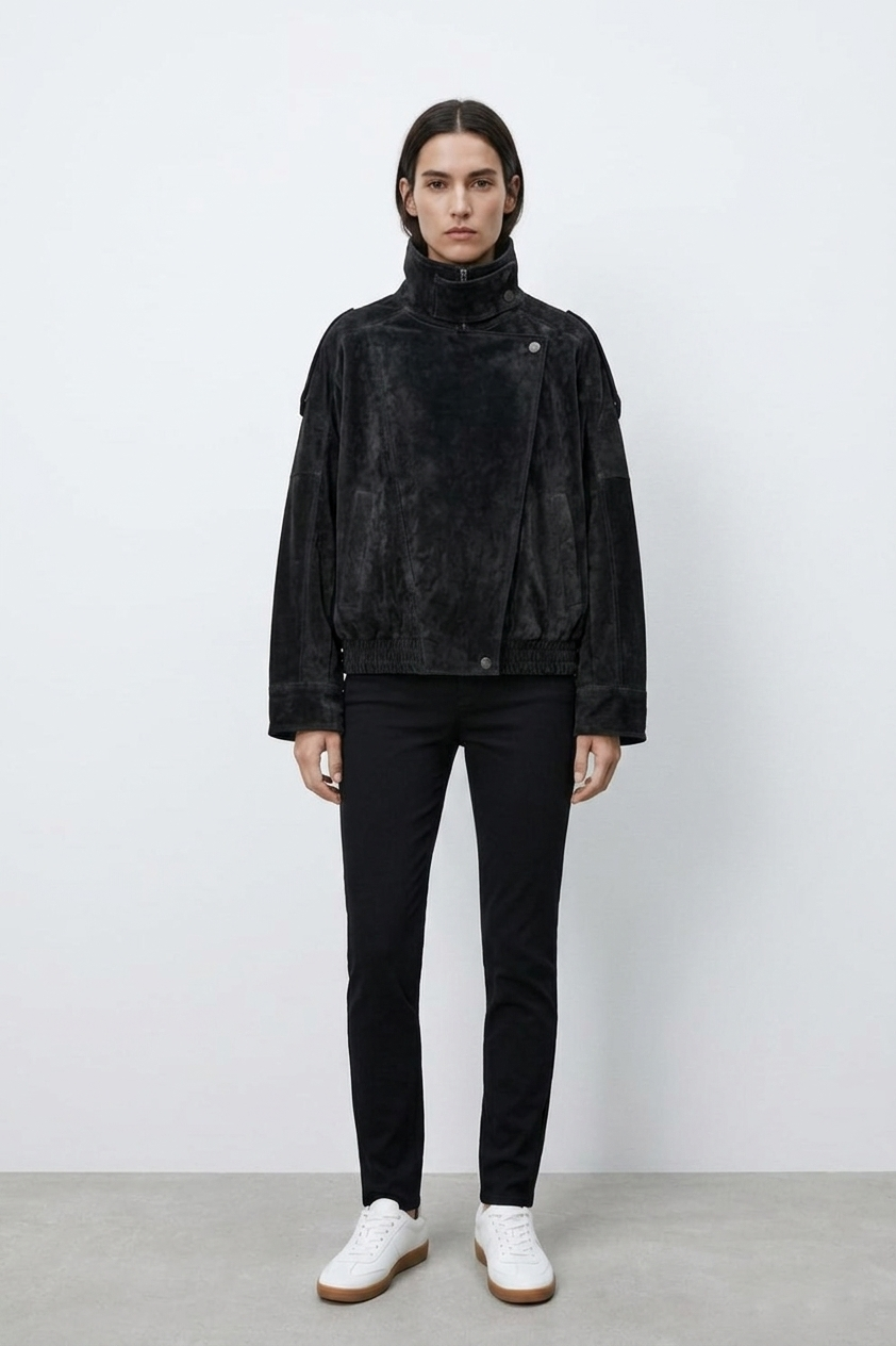 Capannori Tonal Panelled Suede Outerwear