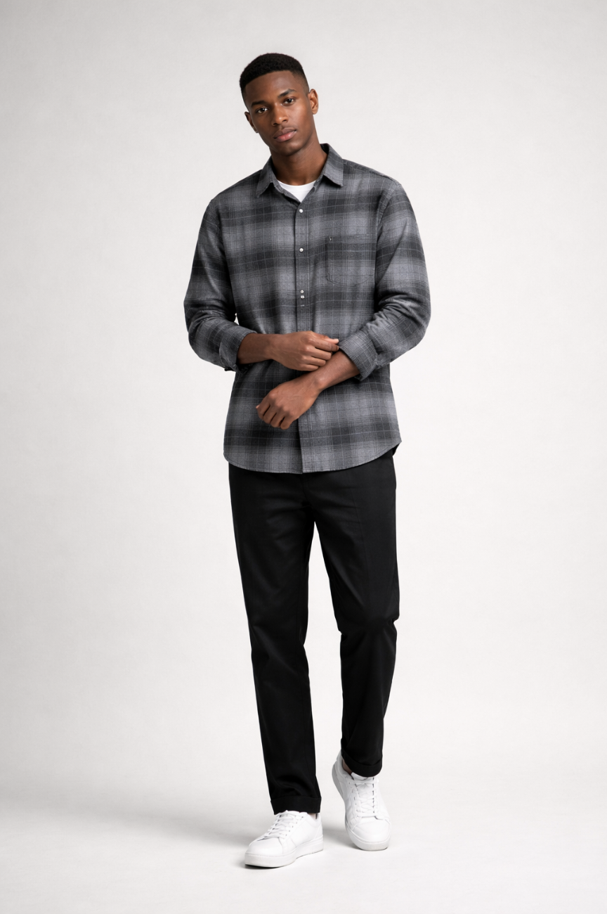 Chelmsford Pure Cotton Flannel Checked Shirt