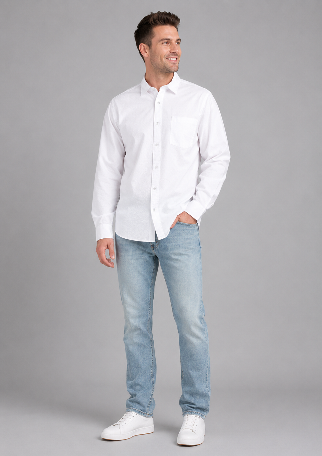 Daxton Vale Big And Tall Long Sleeve Nova Wave Shirt
