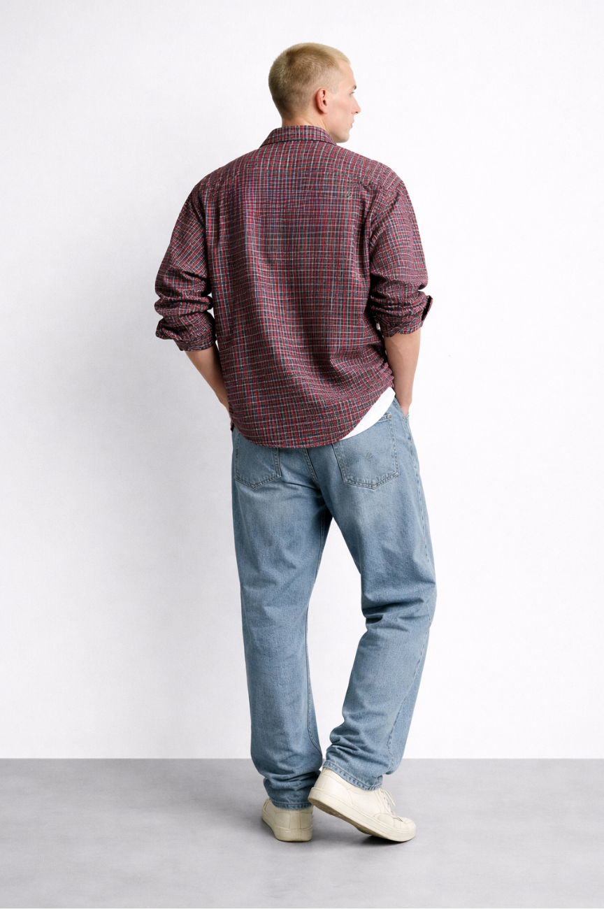 Den Bosch Embroidered Plaid Flannel Shirt