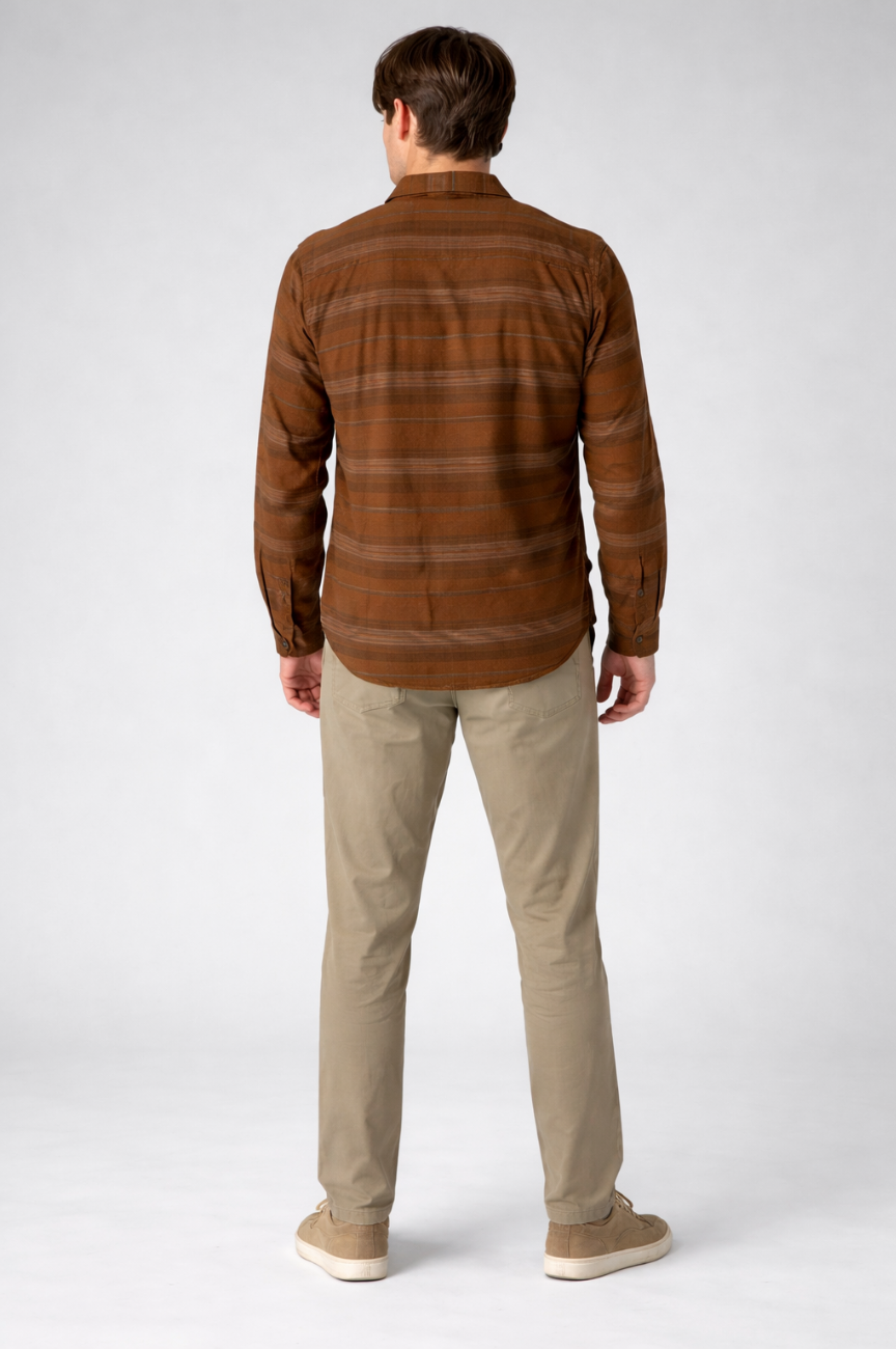 Dortmund Stripe Cord Standard Fit Long Sleeve Shirt