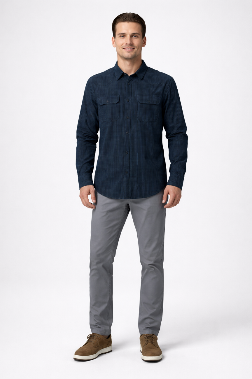 Enschede Flannel Standard Fit Long Sleeve Shirt