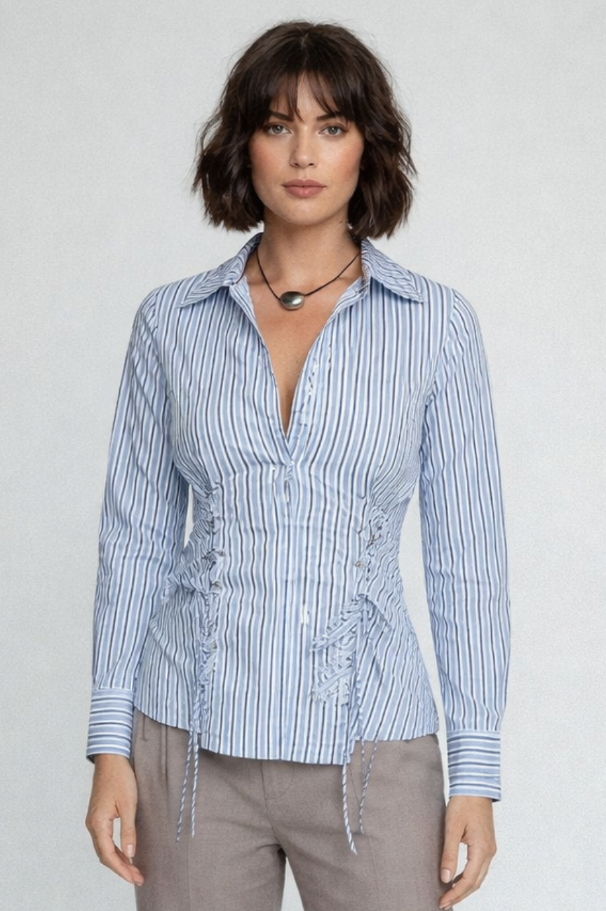 Evoque Tie Detail Long Sleeve
