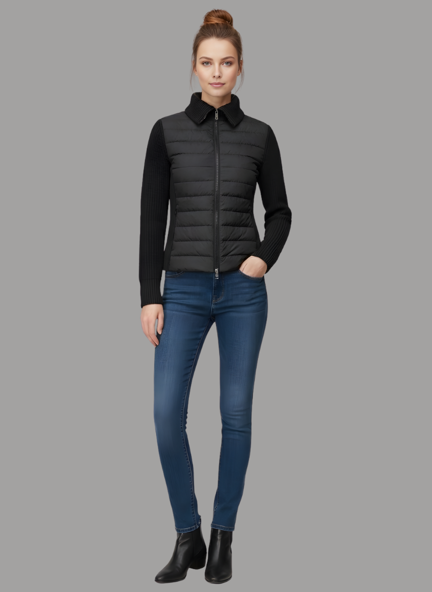 Fara Padded Cardigan Front Zip Jacket