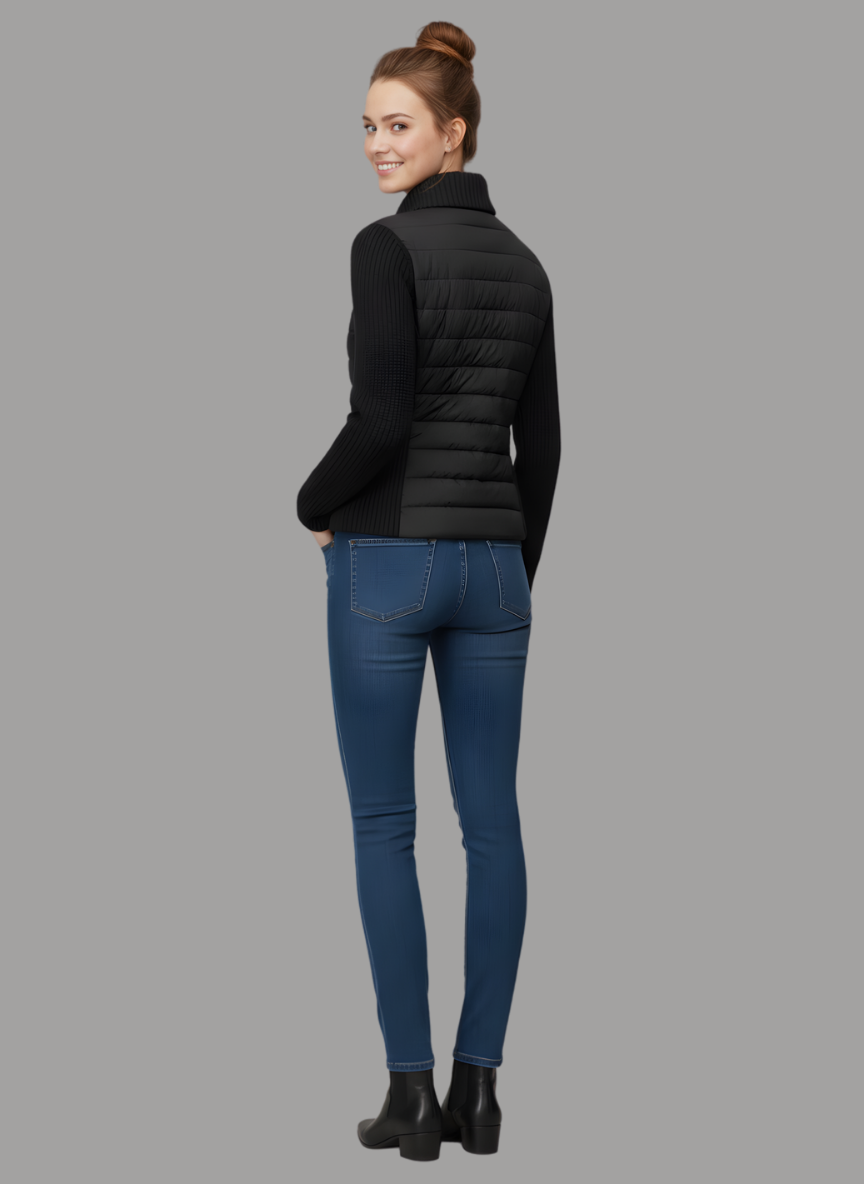 Fara Padded Cardigan Front Zip Jacket