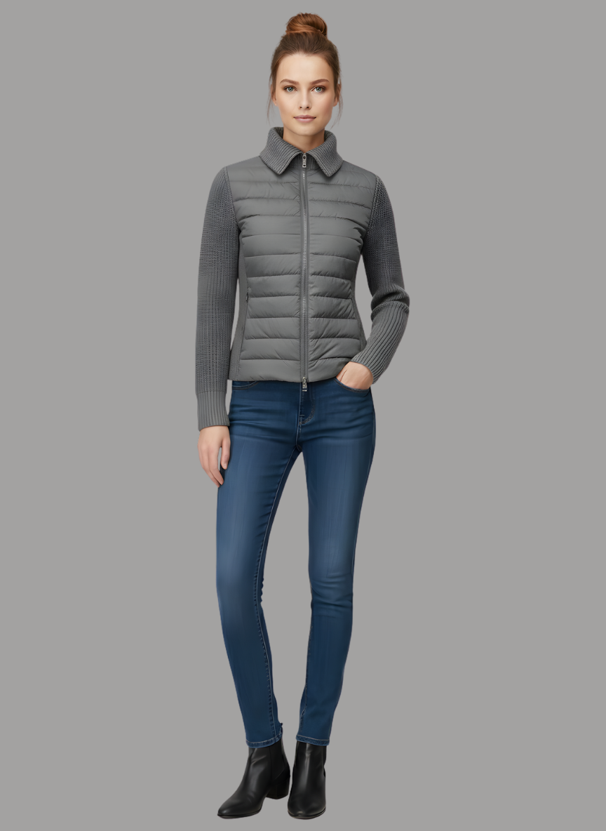 Fara Padded Cardigan Front Zip Jacket