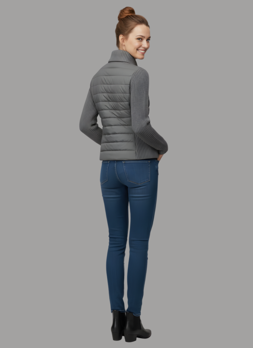 Fara Padded Cardigan Front Zip Jacket