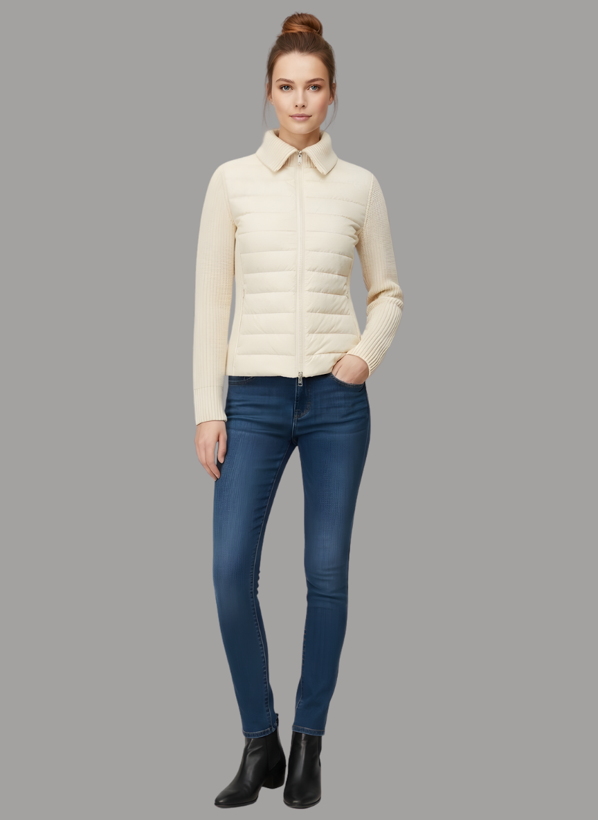Fara Padded Cardigan Front Zip Jacket