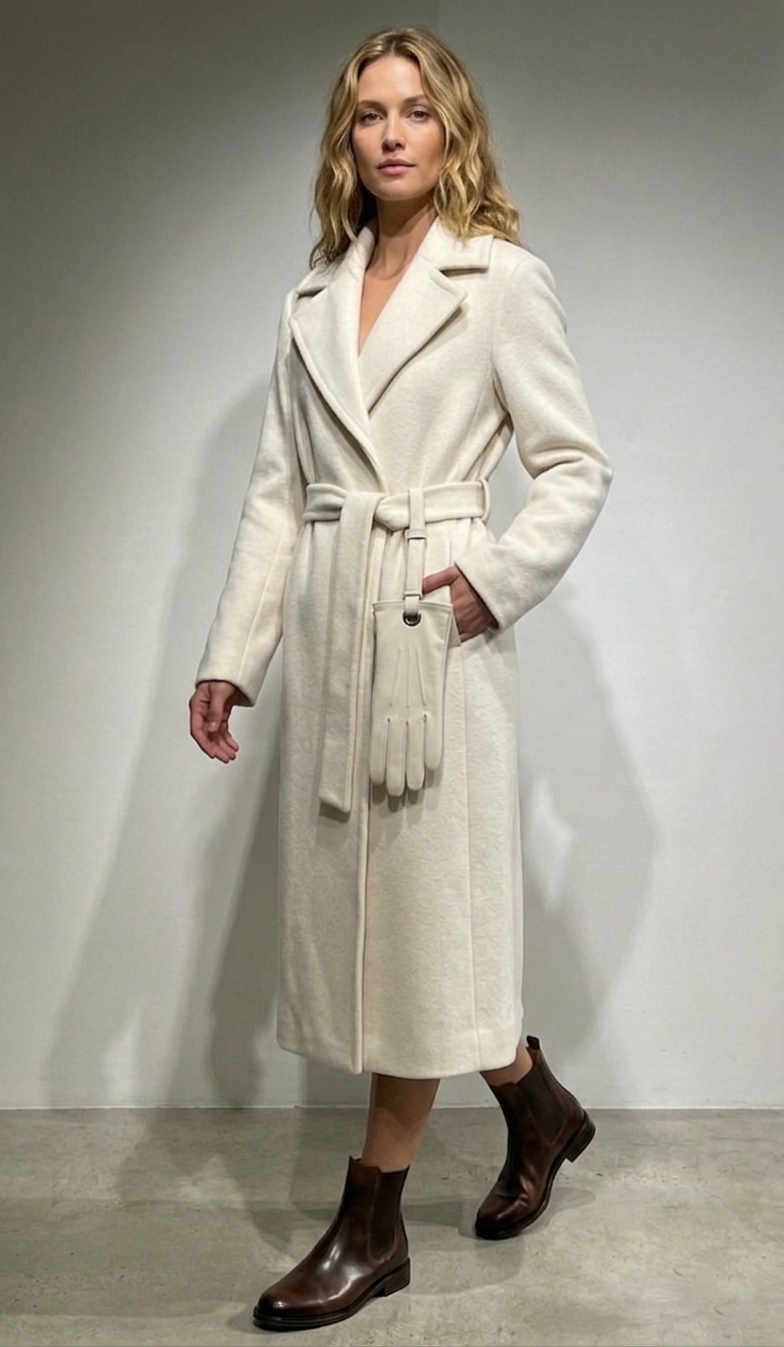 Fermo Signature Wrap Coat With Gloves