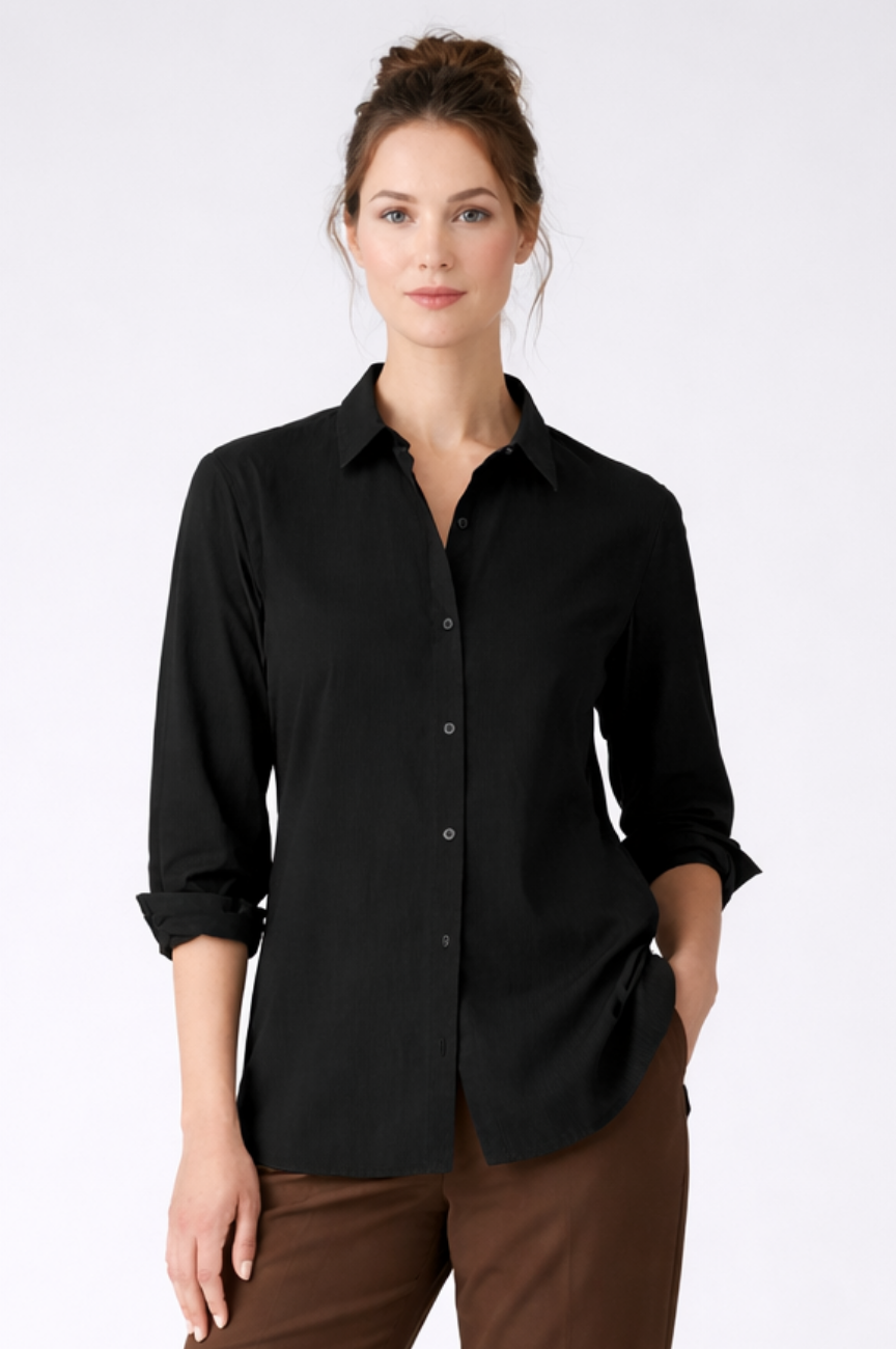 Fairfield Washed Organic Cotton Poplin Classic Collar Shirt