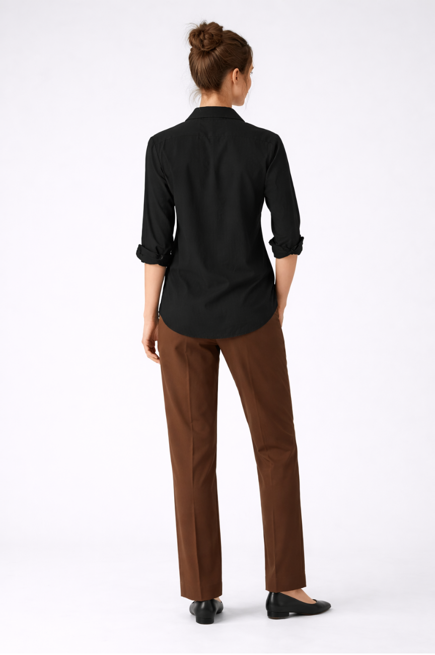 Fairfield Washed Organic Cotton Poplin Classic Collar Shirt