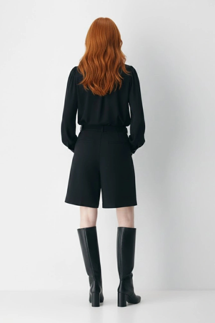 Fiora Japanese Crepe Button-up Blouse