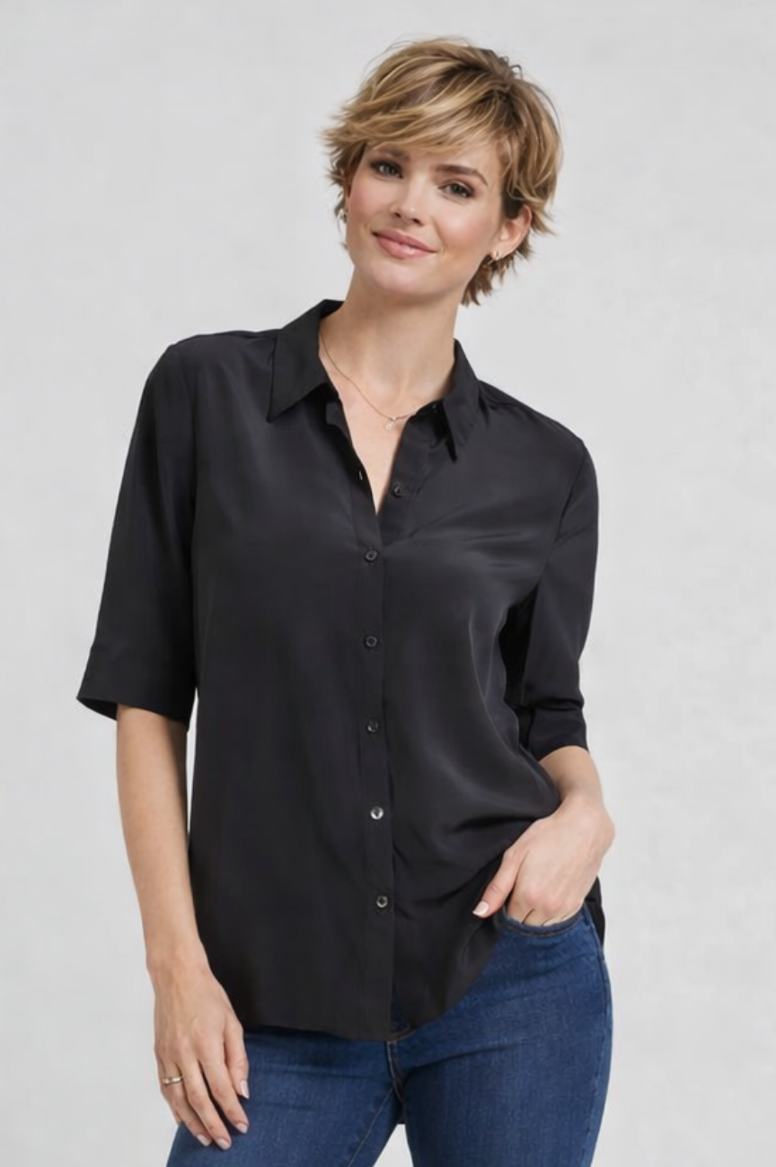 Florence Riley Silk Elbow Sleeved Blouse