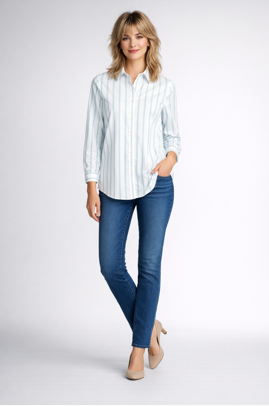 Fontana No Iron Button Front Shirt