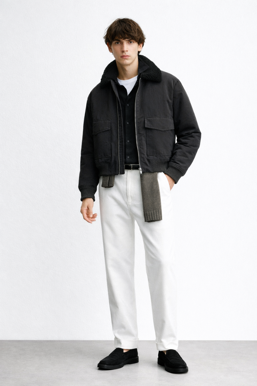 Gin Combination Bomber Jacket