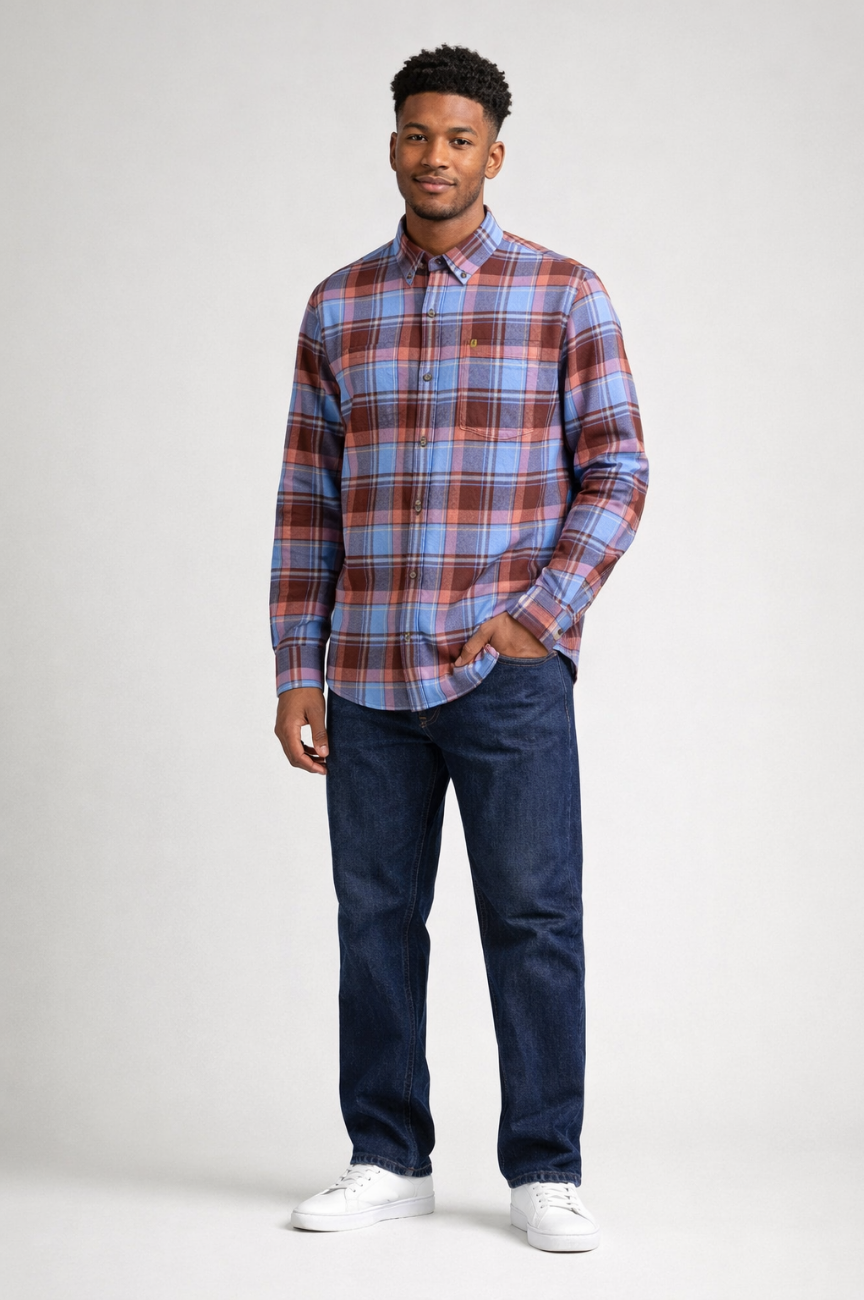 Gloucester Long Sleeve Flannel Button-Down Shirt