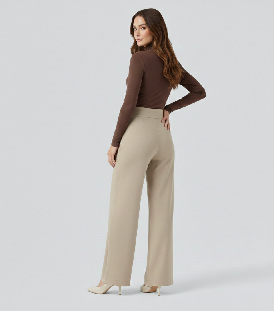 Greer High waisted Pants with buttons