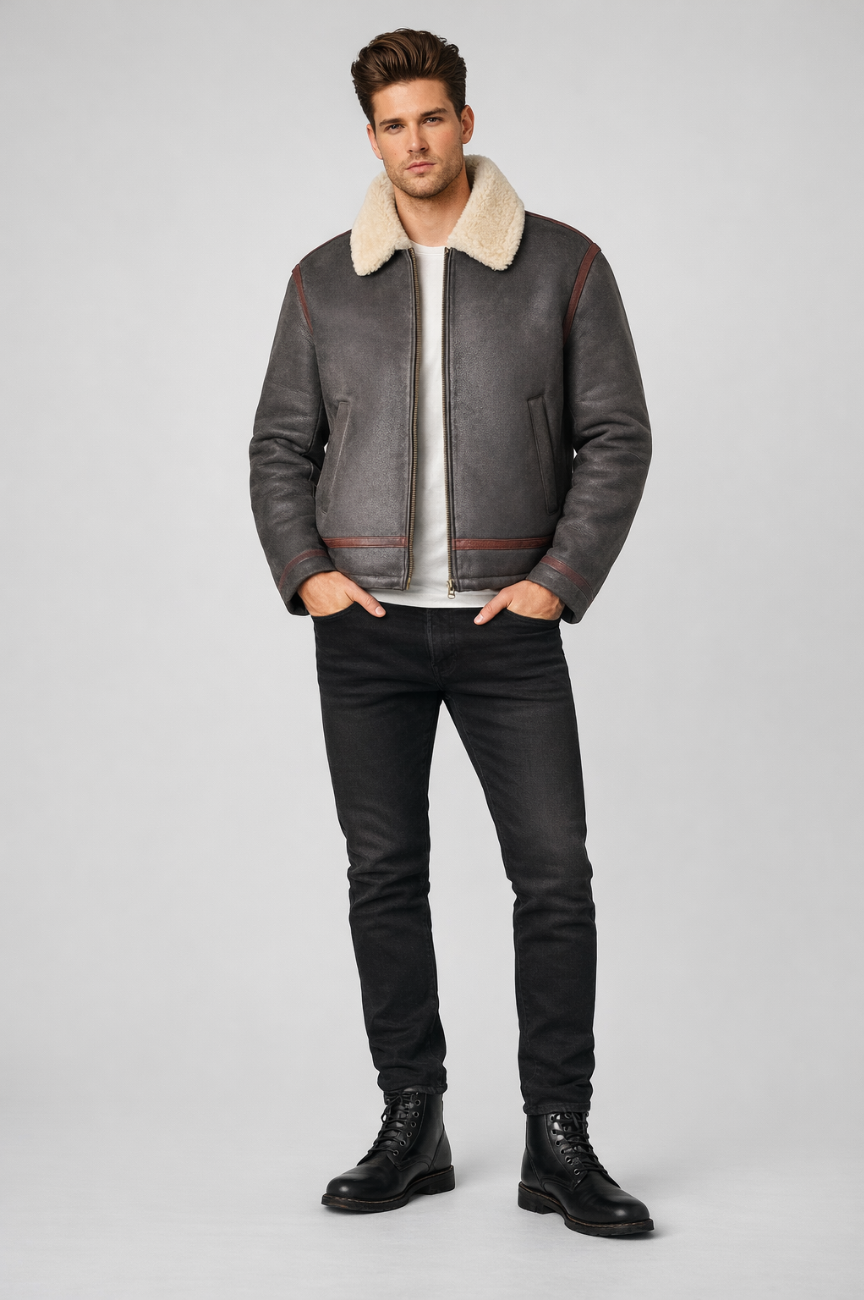 Hiro Street style Shearling Jacket