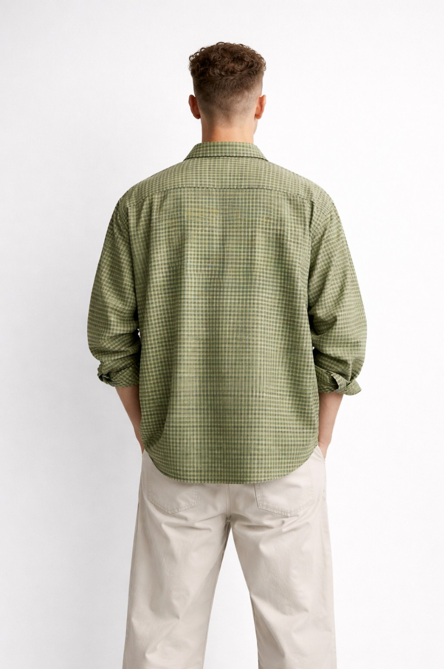 Haarlem Plaid Flannel Shirt with Embroidered Detail