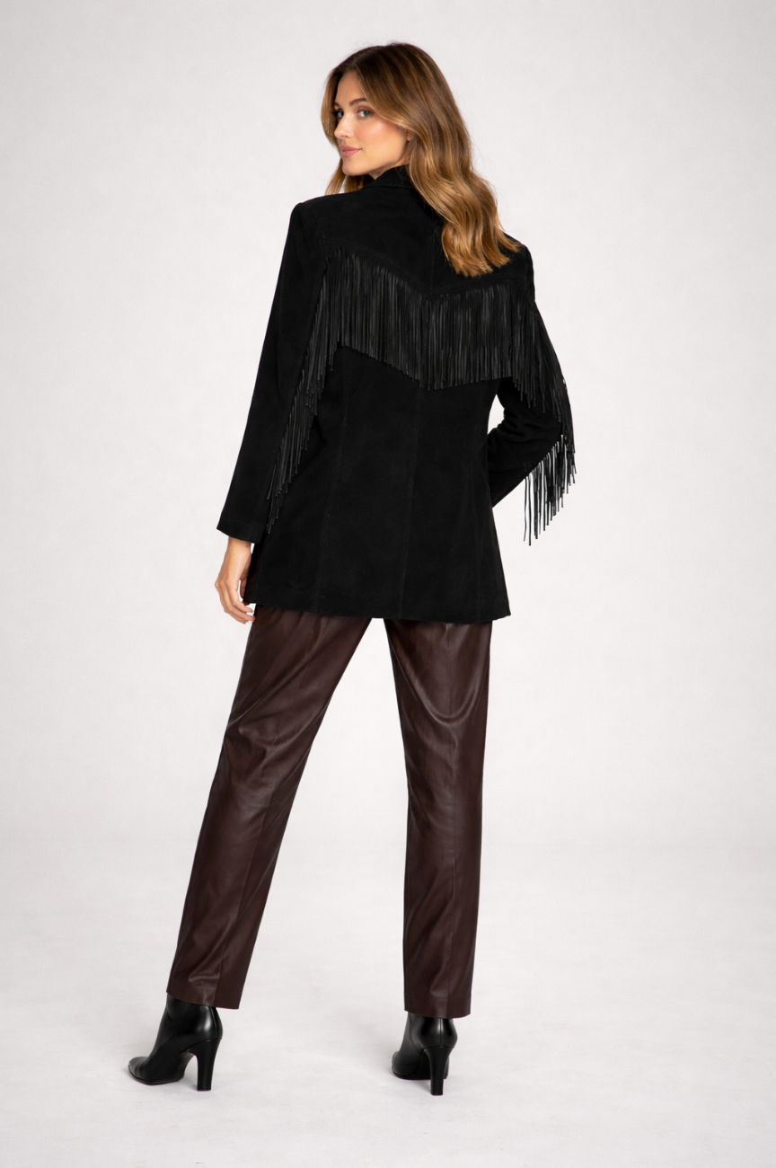 Hina Fringe Trim Style Blazer
