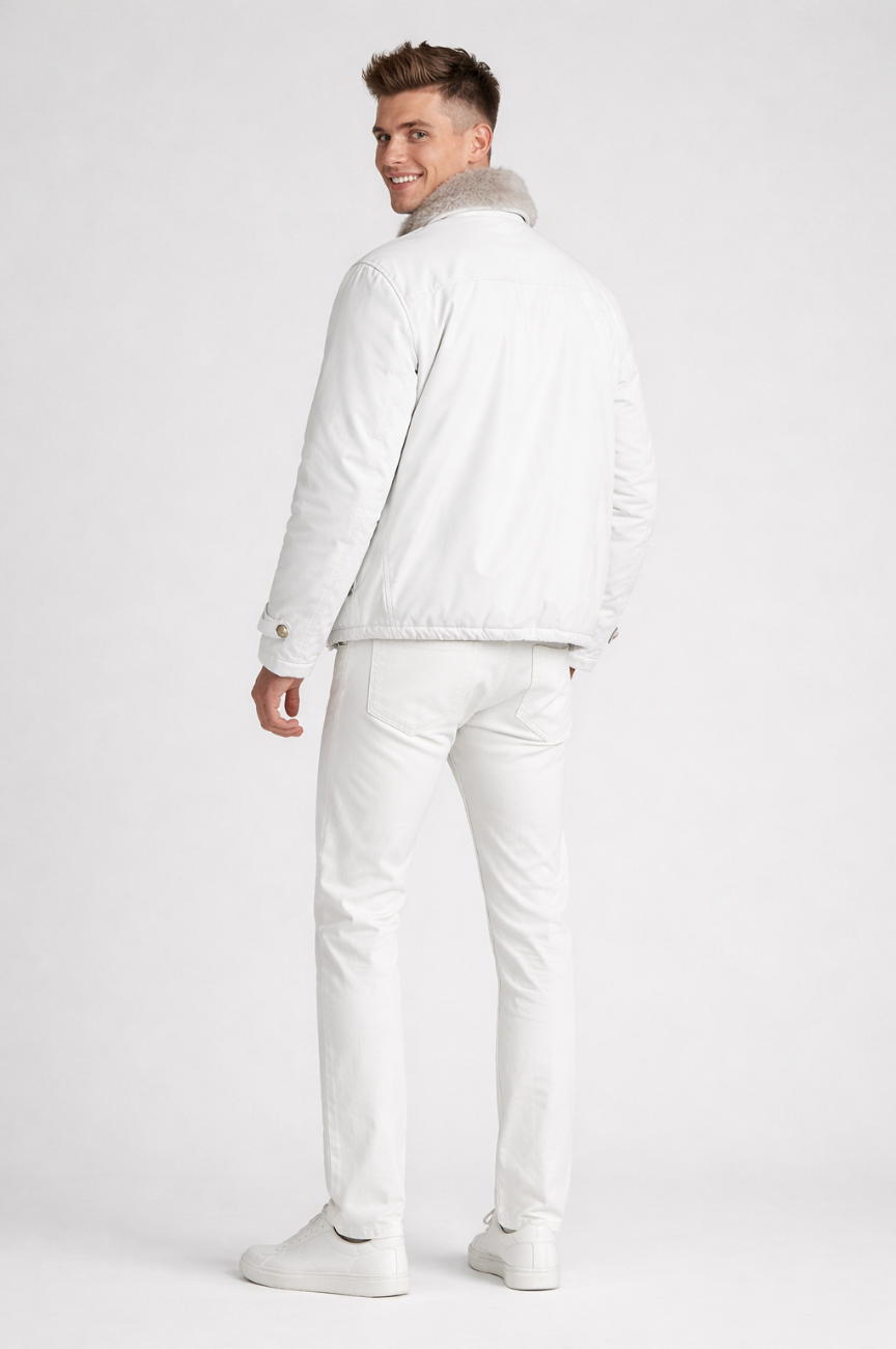 Jugram Shearling-Trimmed Shell Jacket