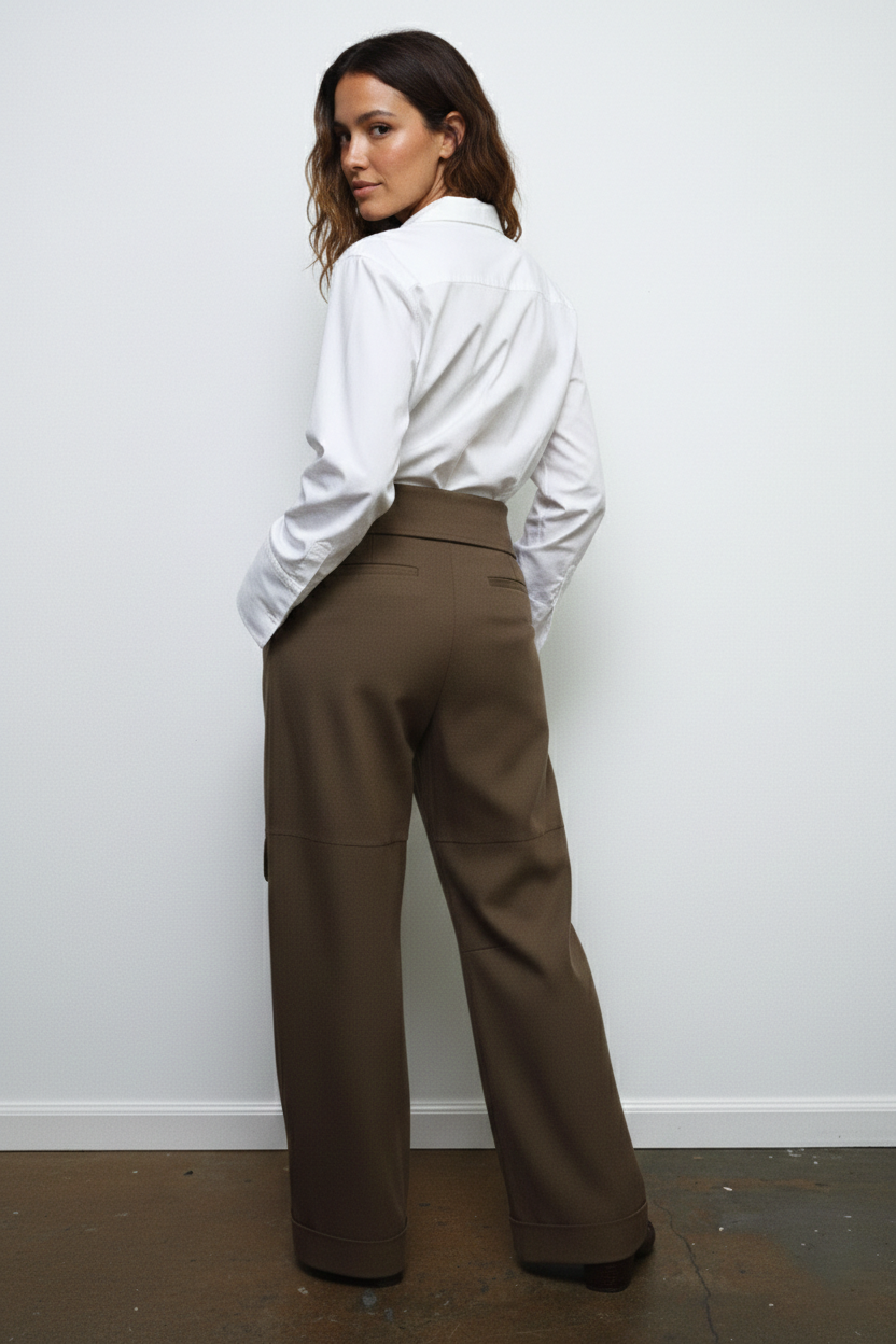 Juniper Mid-rise Pants Made of Yarn