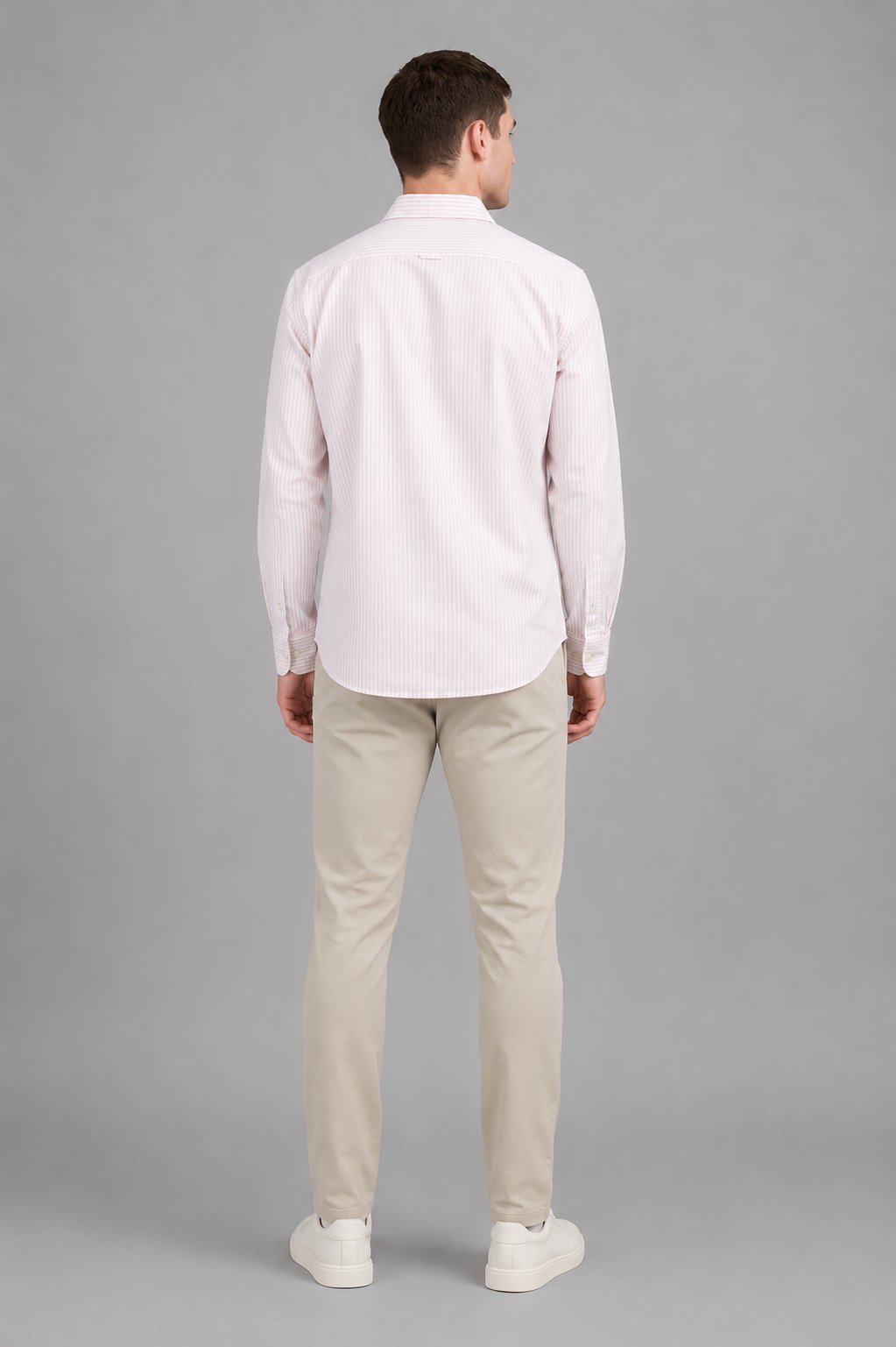 Kael Long Sleeve Striped Oxford Woven Shirt