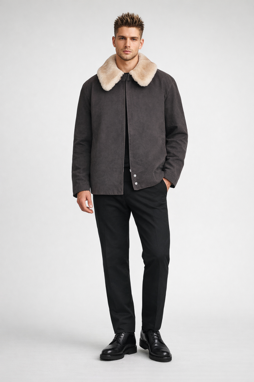 Lapporo Shearling-Trimmed Padded Cotton-Twill Jacket