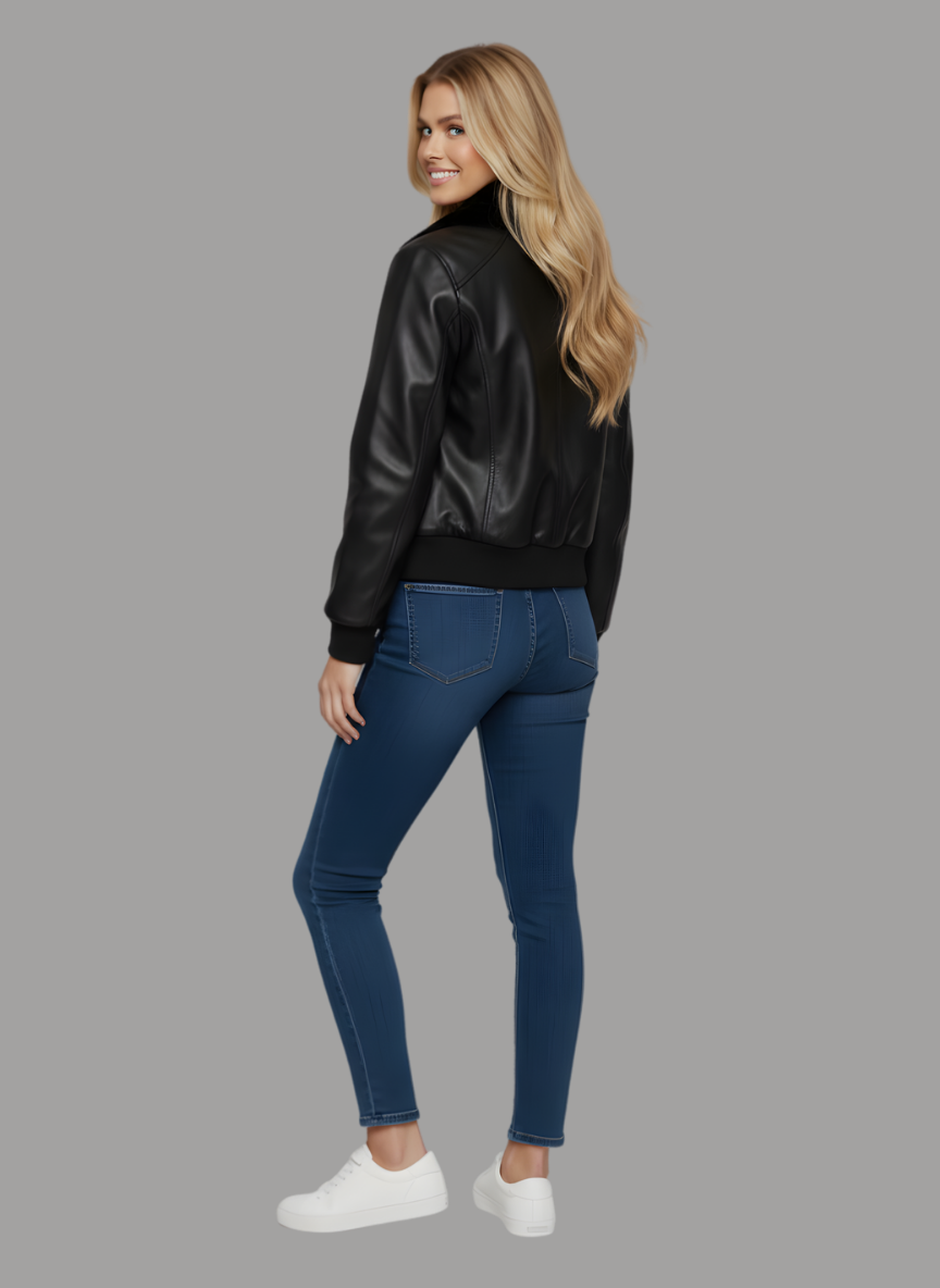 Liverpool Vegan Leather Flight Jacket