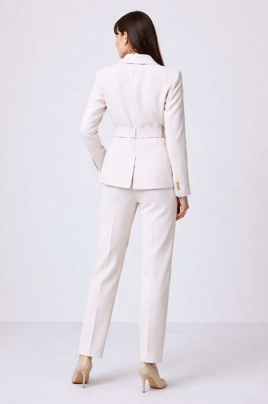 Lola Single-button Front Blazer with Tie Waist