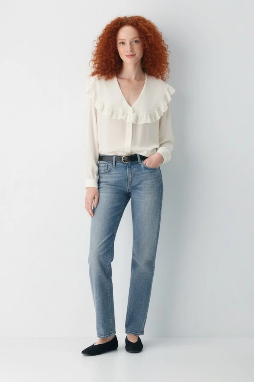 Luma Chiffon Blouse With Ruffle Detailing