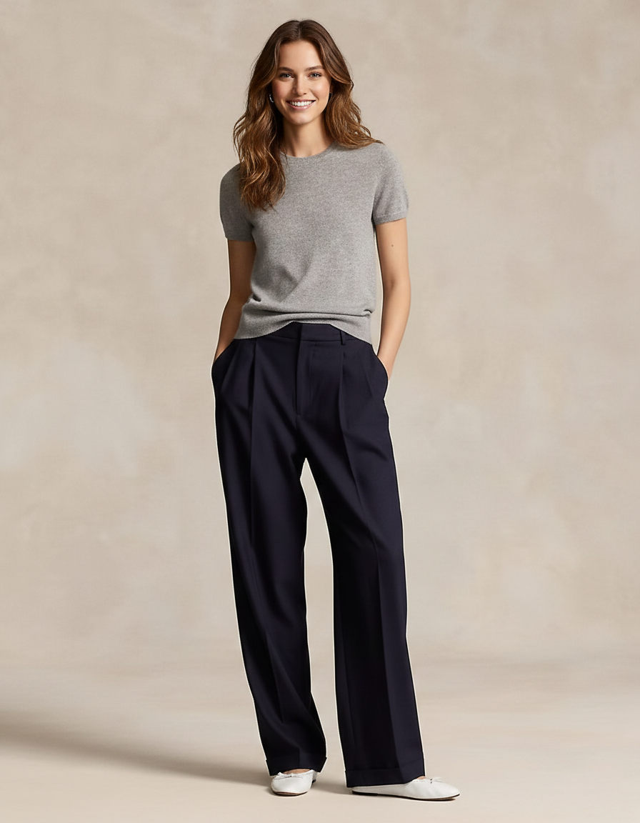 Lyra Wool-Blend Bacall Pant