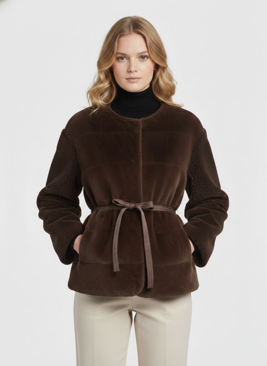 Moline Belted Teddy Jacket