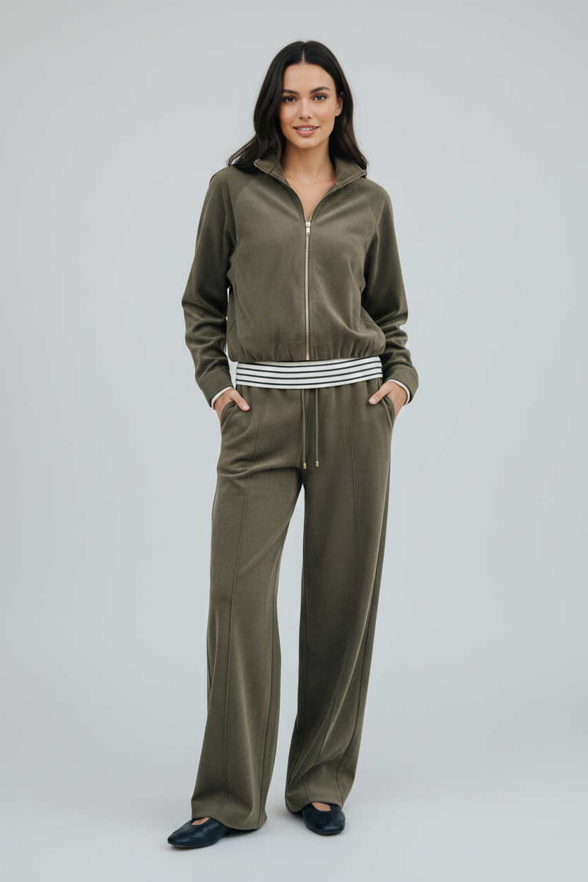 Marlowe High-waisted Pants with Adjustable Elastic Drawstring Waistband