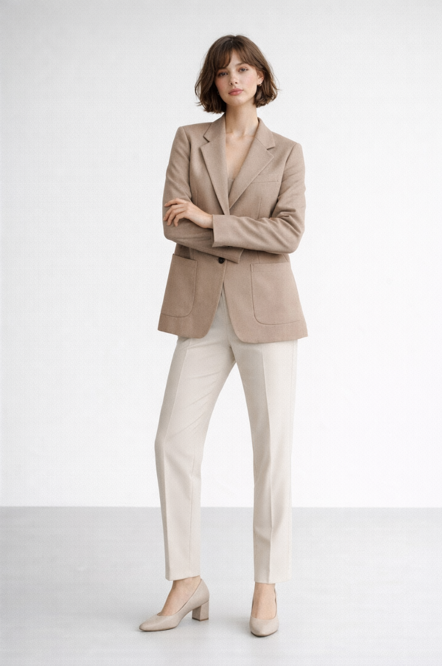 Marvellea Classic Blazer with Chest Patch pocket