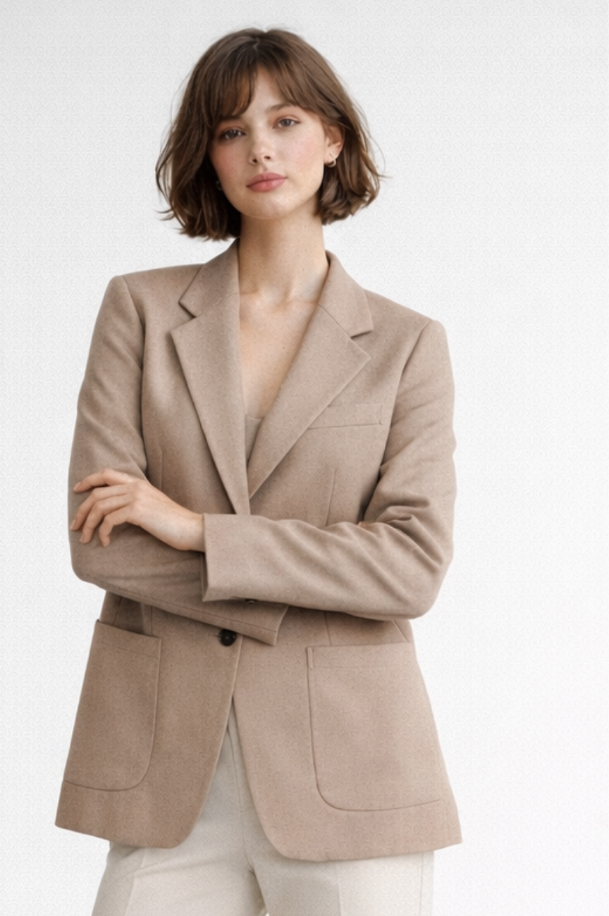 Marvellea Classic Blazer with Chest Patch pocket