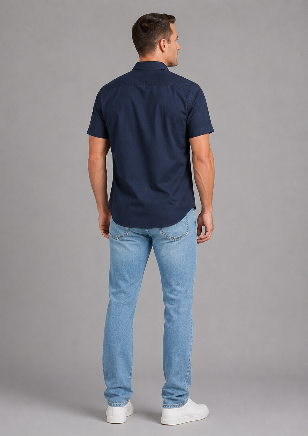 Matteo Linen And Cotton Blend Short Sleeve Solid Shirt