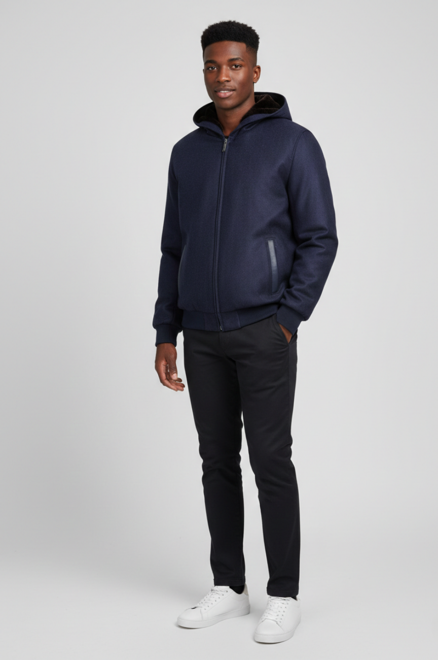 Nico Loro Piana Cashmere and Wool with Select Shearling Lamb Lining